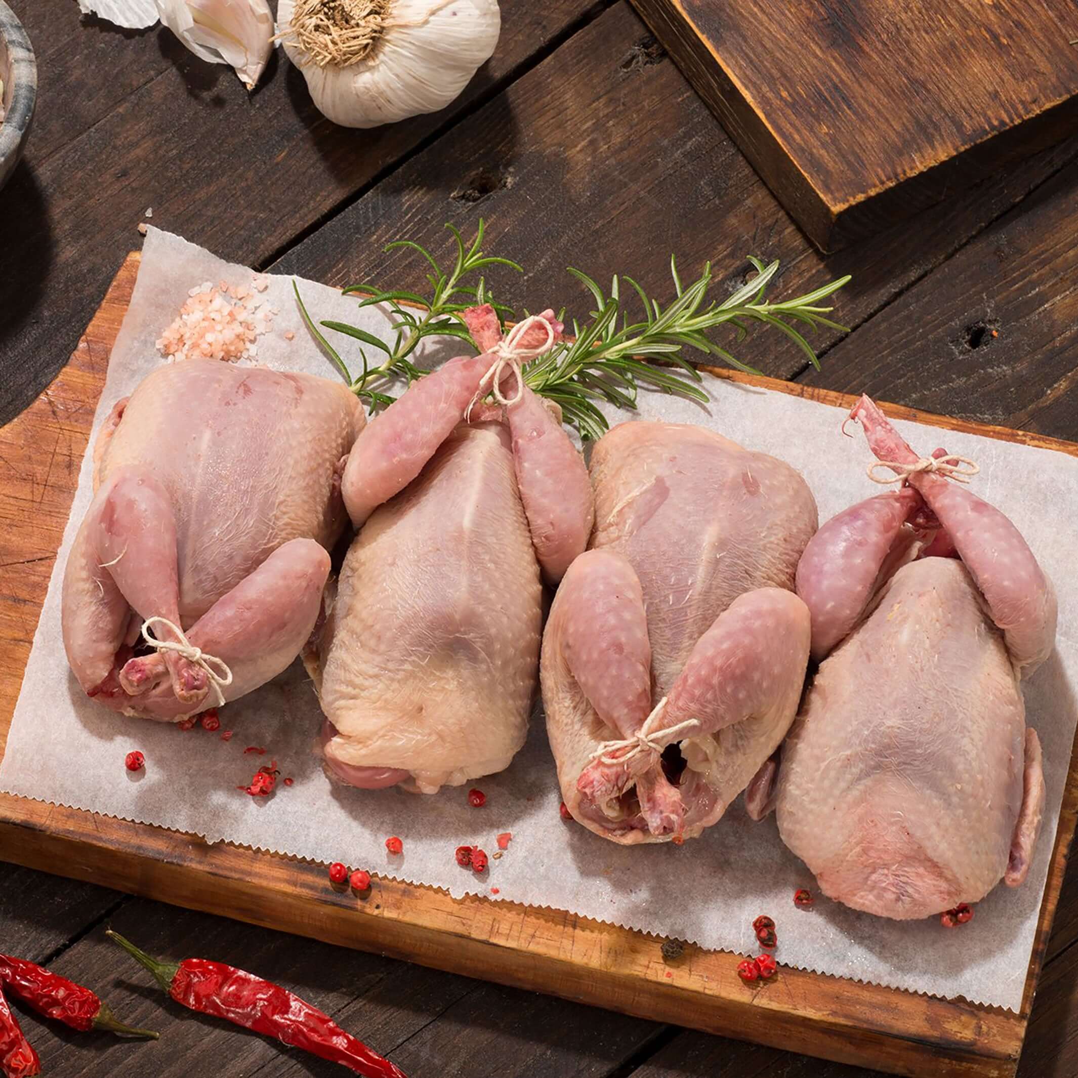 QUAIL WHOLE, FROZEN (36 PCS.) Marine Foods Express, Ltd