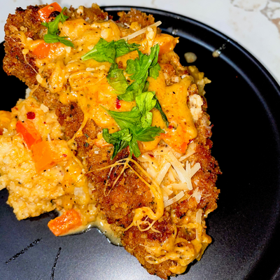 The Best Cajun Fried Catfish with Creamy Grits