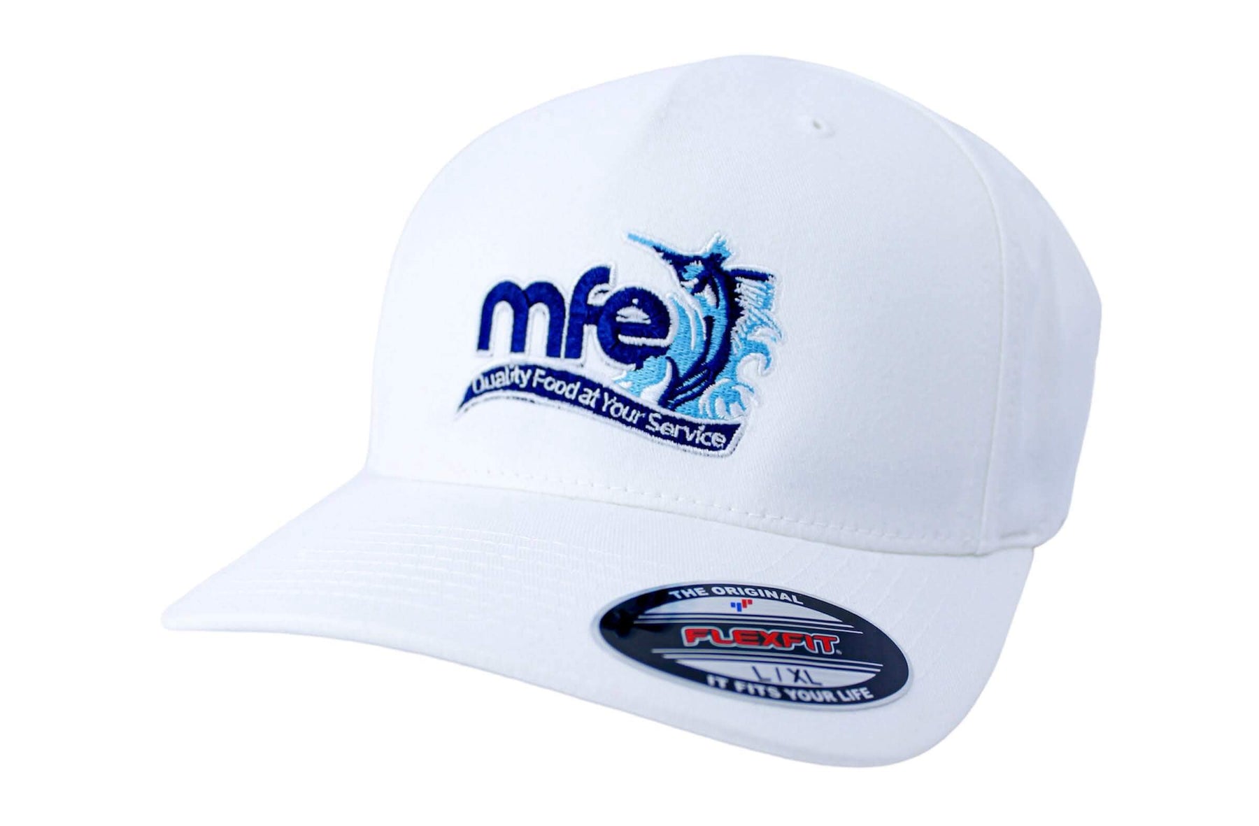 MFE Merch - White MFE Logo Cap – Marine Foods Express, Ltd